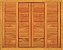 Janela de correr com 4 folhas em Angelim Pedra - 150 x 110 x 14cm - Imagem 1