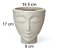 Vaso Decorativo Face Rosto Mulher 17 cm de Altura 2 litros Cimento - Imagem 2