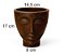 Vaso Decorativo Face Rosto Mulher 17 cm de Altura 2 litros Café - Imagem 2