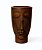 Vaso Decorativo Face Rosto Homem 24 cm de Altura 2,75 litros Café - Imagem 1
