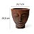 Vaso Decorativo Face Rosto Mulher 25 cm de Altura 7 litros Café - Imagem 2