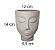 Vaso Decorativo Face Rosto Menino 14 cm de Altura 1 litro Cimento - Imagem 2