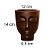Vaso Decorativo Face Rosto Menino 14 cm de Altura 1 litro Café - Imagem 2