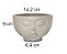 Vaso Decorativo Face Rosto Menina 9 cm de Altura 1 litro Cimento - Imagem 2