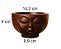 Vaso Decorativo Face Rosto Menina 9 cm de Altura 1 litro Café - Imagem 2