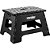 Banqueta Plástica Multiuso Dobrável Capacidade 150 Kg Preta Vonder - Imagem 1