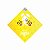 Saco Para Ovo de Páscoa Pratik Metalizado Alegria Amarelo 35X35CM | 25 Unidades - Imagem 1