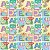 Saco Para Presente Perolado ABC Dino Colorido 20X29 | 50 Unidades - Imagem 1