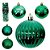 kit 45 Bolas de Natal Mista 4CM Verde Lisa-Fosca-Glitter-Globinho-Texturada - Imagem 1