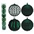 Kit 06 Bolas de Natal Verde Mista 8CM Vazada/Fosca/Glitter/Colmeia/Texturada - Imagem 1