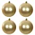 Kit Tubo Bola de Natal Fosca Ouro 10CM | 4 Unidades - Imagem 1