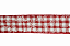 Fita De Natal Aramada 63mm x 9,14m Xadrez Vermelho - Imagem 1