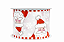 Fita Natalina Papai Noel e Flocos de Neve 9,14m x 6,3cm - Imagem 1
