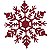 Pendente Floco de Neve Vermelho Glitter 10CM | 2 Unidades - Imagem 1
