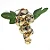 Enfeite Pendente Cachos de Guizo Dourado 10CM - Imagem 1