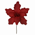 Flor Bico De Papagaio Aveludado Com Gltter Vermelho 30CM - Imagem 1