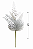 Pick Natalino 43cm Folhas Nevada com Pinhas Frutos - Imagem 1