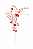 Galho Candie Marshmallow Vermelho e Branco 85CM - Imagem 1