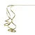 Galho decorativo Espiral Ouro 35X11,5X11,5CM - Imagem 1