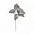 Flor Poinsetia Glitter Prata 30CM - Imagem 2