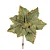 Flor Poinsetia Glitter Verde/Ouro 34CM - Imagem 1