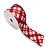 Fita de Natal 63mm Xadrez Vermelho e Branco 9,14mts - Imagem 1