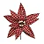 Pick Natalino Flor Poinsettia Xadrez Vermelho 30CM - Imagem 1