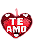 Coração de Pelúcia Te amo Paete - Poliéster - 30CM - Imagem 1