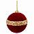 Bolas Natalinas Bordô com Faixa Glitter - Imagem 1