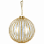 Bolas Natalinas Transparentes com Dourado - Imagem 1