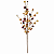 Haste Natalina de Bolinhas Marsala com Cristais Âmbar – 60 cm - Imagem 1