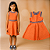 Vestido Laranja e azul Janie and Jack - Imagem 1