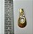 148 - Cursor Gota - 40 mm Ouro EG3062 - 6 unidades - Imagem 1