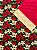 Kit TC137 Tricoline flores e festas vermelho - Imagem 1