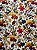 TC218 Tricoline Floral e Uvas fundo Bege - Imagem 1