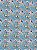 TC296 Tricoline Encanto Pássaros Azul - Imagem 1