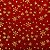 S11 - Toalha Natal - Oxford Vermelho Escuro com Dourado - Imagem 1