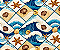TC386 - Tricoline Coleção Oceano - Ondas do Mar - Imagem 1