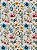 F03 - TC374 Tricoline Pastel Flores no Xadrez - Imagem 1