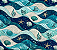 TC385 - Tricoline Coleção Oceano - Ondas do Mar Verde - Imagem 1
