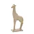 Escultura girafa decorativa resina bege - Imagem 1