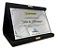 Placa Homenagem com Caixa Veludo Personalizada placa 10x15cm estojo em veludo cor preta 12x17cm - Imagem 2