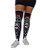 Meia 5/8 - Caveira Feminina com Laço Vermelho - Imagem 1
