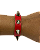 Bracelete Simples com Spike Triangulo - Vermelho - Imagem 3