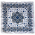 Bandana Branca Arabesco Fundo Azul Bic - Imagem 1