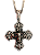 Colar de Cruz e Caveira Estilizada – Aço Inoxidável - Imagem 1