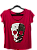Camiseta Feminina Vermelha com Caveira de Lantejoulas. - Imagem 1