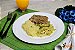 FIT11 - Kibe assado com ricota, purê de batata doce, repolho e filetes de cenoura refogados ao azeite e alho - Imagem 1