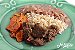 AC86 - Carne de Panela com molho do cozimento mais encorpado, arroz integral, feijão e cenoura refogada - Imagem 1