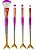 Kit Pincéis Sereia com 4 unidades -  Cores Diversas - Imagem 1